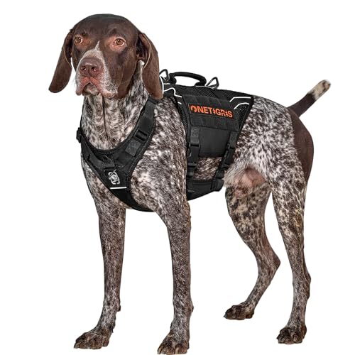 OneTigris Hundegeschirr, AIRE Armor Mesh Einstellbar Sicherheitsgeschirr mit 2 Griffe und 3 D-Ringen No-Pull Brustgeschirr Reflektierend Atmungsaktiv für Große/Mittlere Hunde - Schwarz M OneTigris Hundegeschirr, AIRE Armor Mesh Einstellbar Sicherheitsgeschirr mit 2 Griffe und 3 D-Ringen No-Pull Brustgeschirr Reflektierend Atmungsaktiv für Große/Mittlere Hunde - Schwarz M von OneTigris