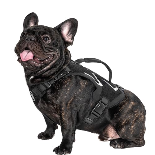 OneTigris Hundegeschirr, X Armor Mini Geschirr für Mittelgroße Hunde Lasergeschnittenes Design Leichtes und Air Mesh Nylon Welpengeschirr für Kleine Hunde mit Griff, D-Ring und Reflektierenden von OneTigris