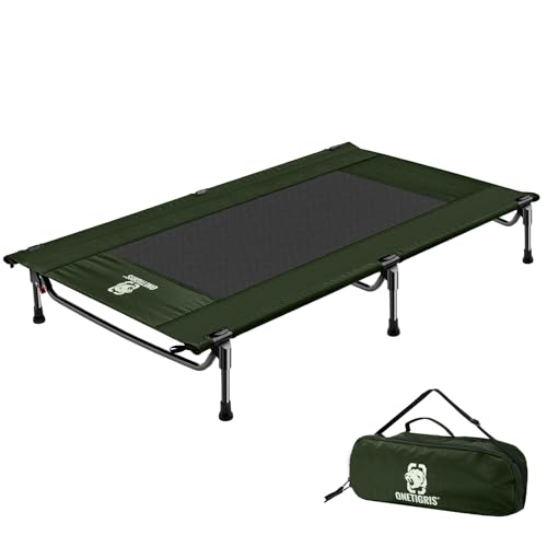 OneTigris Hundeliege Outdoor, erhöhtes Hundebett 100x70 cm Höhe 21cm, Express-Einrichtung Stabil, bequem und atmungsaktiv Haltbar und einfach zu reinigen Camping Haustier Bett, Katzenbett - OlivGrün OneTigris Hundeliege Outdoor, erhöhtes Hundebett 100x70 cm Höhe 21cm, Express-Einrichtung Stabil, bequem und atmungsaktiv Haltbar und einfach zu reinigen Camping Haustier Bett, Katzenbett - OlivGrün von OneTigris
