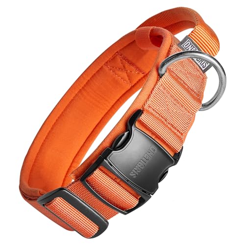 OneTigris Hunde Halsband mit Metallschnalle für Hunde (Orange, M) von OneTigris