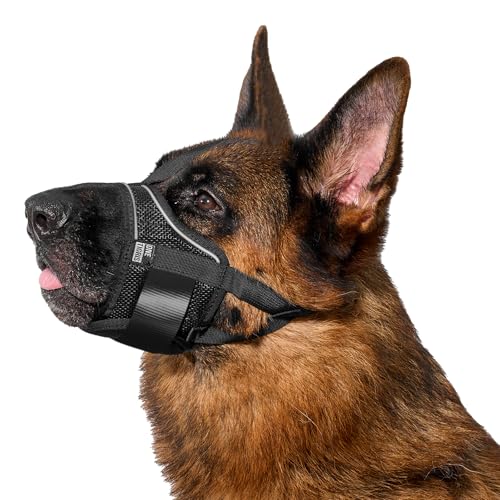 OneTigris Maulkorb, Nylon-Maulkorb Für Hunde Verstellbares Gurtband Geeignet für Maulkörbe von mittleren und großen Hunden Verhinderung von Bellen, Beißen und Kauen (XXXL) von OneTigris