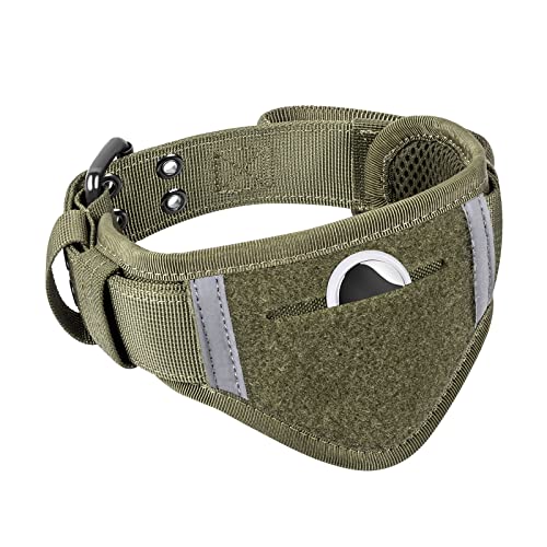 OneTigris Verstellbare Hundehalsband Weiches Hundehalsband für Hunde |MEHRWEG Verpackung (L, Ranger Grün) von OneTigris