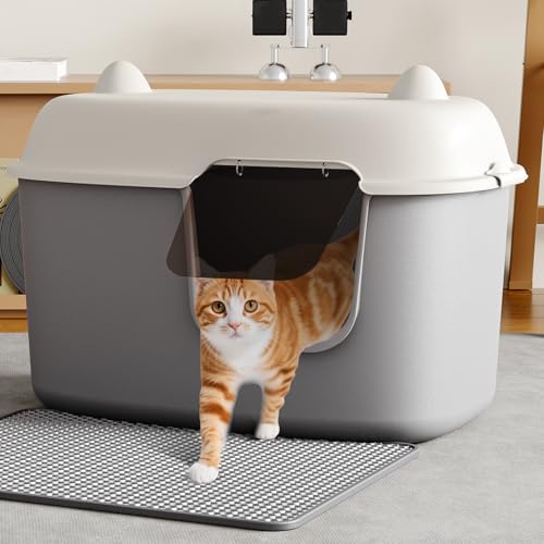 Oneluck Extra große Katzentoilette, ideal für große Katzen, XL-Standard-Katzentoilette, 45 x 70 x 45 cm, antihaftbeschichtet, langlebig, leicht zu reinigen Oneluck Extra große Katzentoilette, ideal für große Katzen, XL-Standard-Katzentoilette, 45 x 70 x 45 cm, antihaftbeschichtet, langlebig, leicht zu reinigen von Oneluck