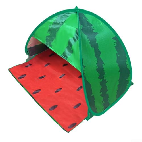 Oniissy Automatisches Pop-Up-Haustierzelt, Strandzelt, tragbar, UV-Schutz, UV-Schutz und einfache Einrichtung für Strandspaß (Wassermelone) von Oniissy