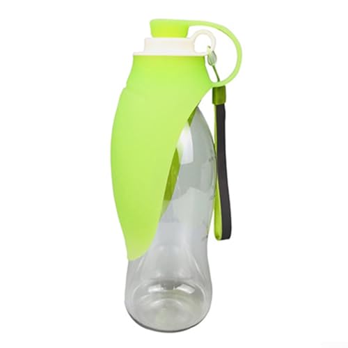 Oniissy Tragbare Hunde-Wasserflasche, 580 ml, Haustier-Wasserspender, Lebensmittelqualität, auslaufsicher, für Hunde und Katzen, Reise-Trinkflasche, Haustier-Trinkbecher, Hundegeschenk (grün) von Oniissy