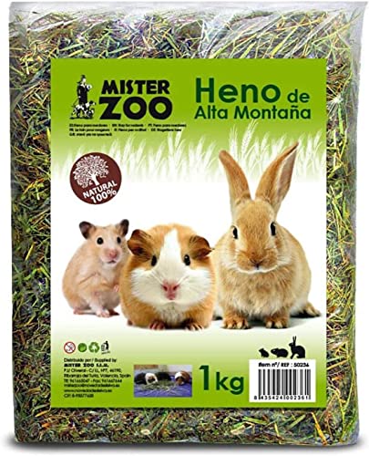 Onlissa Natürliches Hochgebirge Heu mit Hamsterkräutern und kleinen Haustieren (1 kg) von Onlissa