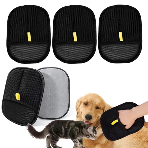 Onlvmyur 4PCS Tierhaarentferner Handschuh Effizienter Katzenhaarentferner Handschuh Schwarz Tierhaarentfernung Sanfte Fellpflegehandschuh für Hunde und Katzen Onlvmyur 4PCS Tierhaarentferner Handschuh Effizienter Katzenhaarentferner Handschuh Schwarz Tierhaarentfernung Sanfte Fellpflegehandschuh für Hunde und Katzen von Onlvmyur