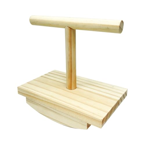 Onlynery Sittich Sitzstangen | Ständer,Stehhilfe Aus Holz Mit Schaukelspielzeug Zur Interaktiven Beschäftigung Für Haustiere, Schreibtisch, Monitor & Outdoor-Vogelbeobachtung von Onlynery