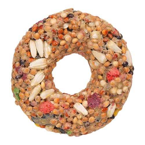 Onlynery Vogelfutter, Spielzeug Für Wellensittiche, Getreide Beißring Donut-Form Futterbeschäftigungsspiel Für Volierenvögel Unzertrennliche & Sittiche Aktivitätsförderung von Onlynery