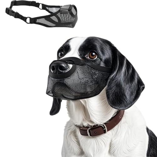 Maulkorb für Hunde, Atmungsaktiver weicher Netzmaulkorb für Hunde, verstellbare Welpenmaulkörbe zum Schnitzen, Beißen, Lecken und Kauen, ermöglicht Hecheln und Trinken, Hunde-Mundschutzabdeckung, Maulkorb für Hunde, Atmungsaktiver weicher Netzmaulkorb für Hunde, verstellbare Welpenmaulkörbe zum Schnitzen, Beißen, Lecken und Kauen, ermöglicht Hecheln und Trinken, Hunde-Mundschutzabdeckung, von Onperpoe
