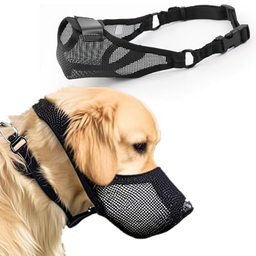 Maulkorb für Hunde, atmungsaktiv, weicher Netzmaulkorb für kleine große Hunde, verstellbare Welpenmaulkörbe zum Schnitzen, Beißen, Lecken und Kauen, ermöglicht Hecheln und Trinken Maulkorb für Hunde, atmungsaktiv, weicher Netzmaulkorb für kleine große Hunde, verstellbare Welpenmaulkörbe zum Schnitzen, Beißen, Lecken und Kauen, ermöglicht Hecheln und Trinken von Onperpoe