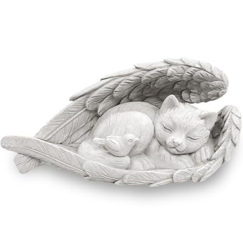 Onperpoe Grabstein Katze mit Engelsflügeln Katze Engel Gedenkstein für Draußen Tiergrabstein Polyresin Katzenfigur Garten Wunderschönes Andenken Zuhause Grabschmuck Deko Geschenke für Katzenliebhaber Onperpoe Grabstein Katze mit Engelsflügeln Katze Engel Gedenkstein für Draußen Tiergrabstein Polyresin Katzenfigur Garten Wunderschönes Andenken Zuhause Grabschmuck Deko Geschenke für Katzenliebhaber von Onperpoe