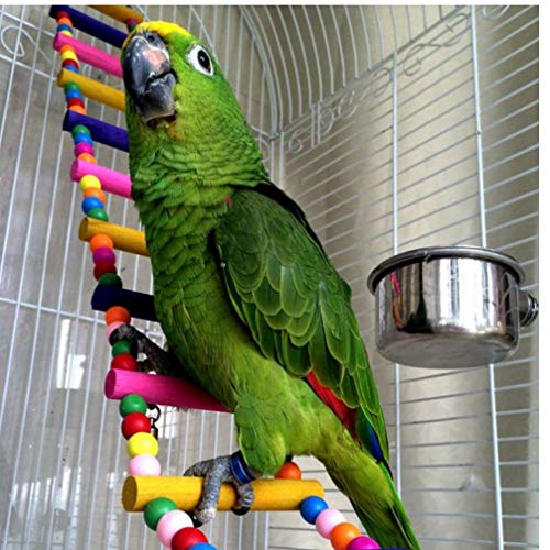 Onsinic 6 Leitern Vögel Haustiere Papageien Leitern Klettern Spielzeug Hängende Bunte Bälle Mit Natürlichem Holz von Onsinic