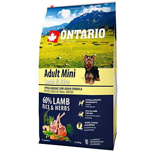 Ontario Adult Mini-Futtermittel für Hunde, Erwachsene, kleine Schüsseln und Reis - 6,5 kg von Ontario Adult mini