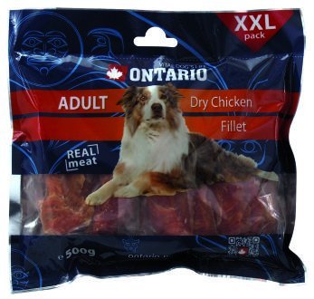 Ontario Dog Snack Dry Huhn Fillet 500 gr von Ontario
