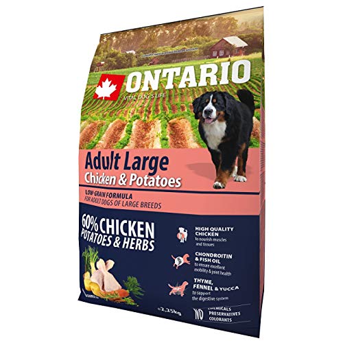 Ontario Futter für Hunde Erwachsene große Tassen Large Chicken & Potatoes - 12 kg von Ontario
