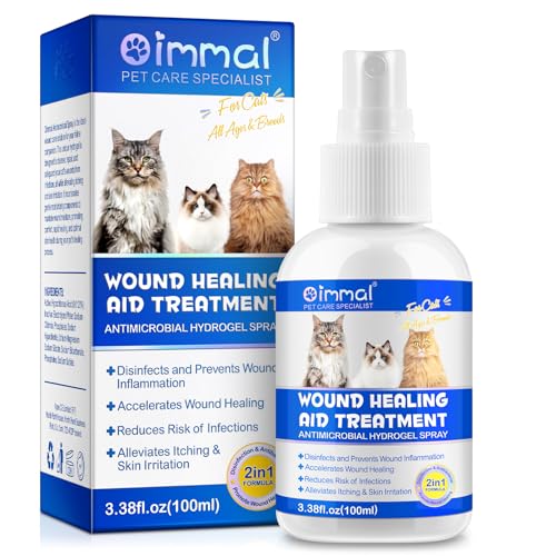 Wundheilungsspray für Katzen, Wundheilung Und Hautpflege, Antimikrobielles Spray, Verhindert Wundentzündungen Und Infektionen, Reduziert Juckreiz Und Hautirritationen 100Ml (Katzen) von Onznoz