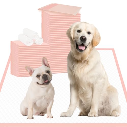 Hunde-Urinierunterlagen, extra groß, 91,4 x 91,4 cm, XXXL, rosa Hundeunterlagen, Einweg-Hundeunterlagen, super saugfähig, auslaufsicher, schnell trocknend, Töpfchenunterlagen für Hunde, Hunde, Katzen, von Oomicat
