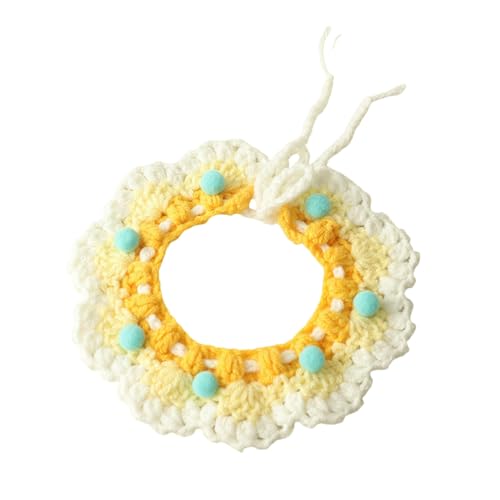 OonMan Kätzchenhalsband Katze Schal, Hund Kleine Accessoires, Dekorationen, Hals Ornamente, Fliege-Weiß Gelb-28-40Cm,5-7.5Kg OonMan Kätzchenhalsband Katze Schal, Hund Kleine Accessoires, Dekorationen, Hals Ornamente, Fliege-Weiß Gelb-28-40Cm,5-7.5Kg von OonMan