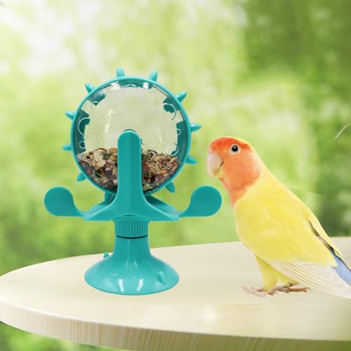 Oooct Vogelfutterspielzeug, Papageien-rotierende Futterspender, Vogelkauspielzeug, Vogelanreicherungsspielzeug, Vogelkäfigzubehör, geeignet für Vögel, Papageien, Sittiche, Nymphensittiche, Sittiche, von Oooct