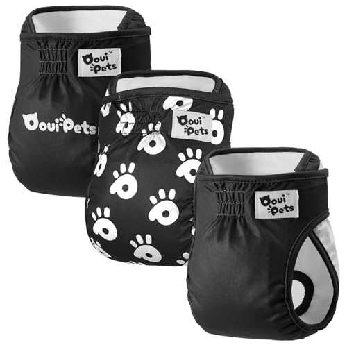 Ooui Pets Wiederverwendbare Hundewindeln für Damen und Herren, sehr saugfähig, verstellbar, umweltfreundlich, waschbare Windeln, für Hündinnen, schicke und Inkontinenzlösung, Größe S, 3er-Pack Ooui Pets Wiederverwendbare Hundewindeln für Damen und Herren, sehr saugfähig, verstellbar, umweltfreundlich, waschbare Windeln, für Hündinnen, schicke und Inkontinenzlösung, Größe S, 3er-Pack von Ooui pets