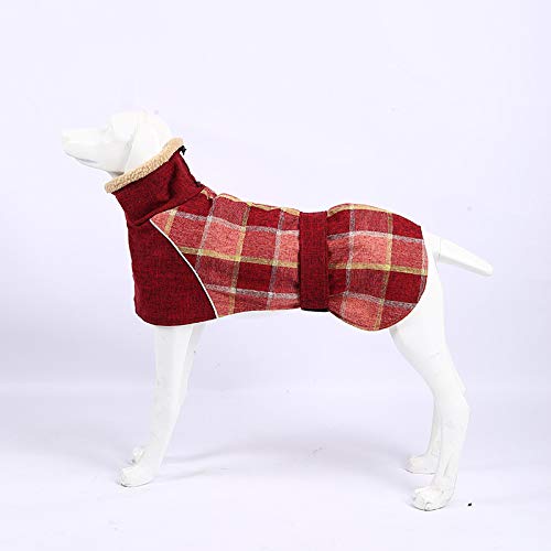 Extra Warmer Hundemantel Verstellbare Hundejacke Hund Wintermantel mit Schnalle Fleece Rollkragen Hundejacke für Kaltes Wetter Weicher Wintermantel für Kleine Mittlere Extra Große Hunde L D-Style von Opaeroo