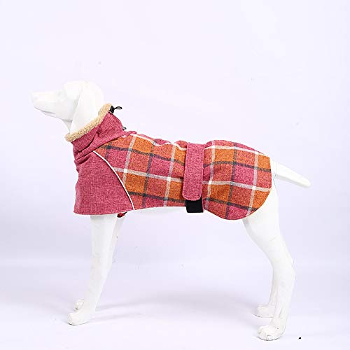 Extra Warmer Hundemantel Verstellbare Hundejacke Hund Wintermantel mit Schnalle Fleece Rollkragen Hundejacke für Kaltes Wetter Weicher Wintermantel für Kleine Mittlere Extra Große Hunde L E-Style von Opaeroo