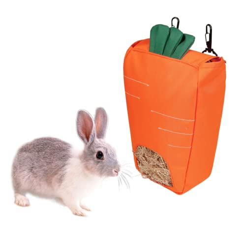Heu Futterbeutel Heu Aufbewahrung Säcke Karottenform Hängende Futterbeutel für Kleintiere Kaninchen bissfest von Opaeroo