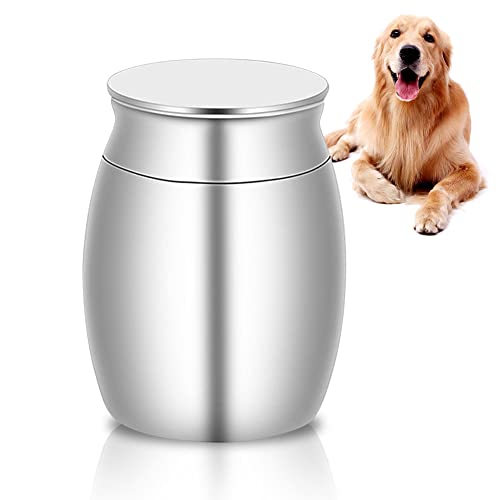 Opaltool Edelstahl Mini Urne, 30 * 40 mm Wasserdicht Gedenkurne Aschehalter Behälterglas für Haustier Katze Hund von Opaltool