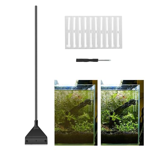 Opdestn Aquarium Scheibenreiniger, Scheibenreiniger Bürsten Reiniger, Reinigungs-Werkzeug Schaber Für Haushalt Teich Terrarium Haustiere Schildkröte Kampffisch von Opdestn