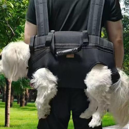 Opdestn Hunde Tragetuch,Verstellbarer Hunderucksack | Multifunktionelle Tragetasche Für Treppen Rettung Reisen Spaziergänge Motorrad Wandern Fahrzeug Pflege Ältere Hunde von Opdestn