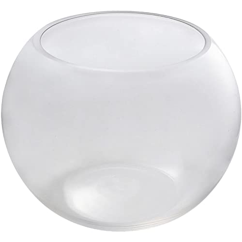 Operitacx Fischbecken Aus Glas Blumenvase Terrarium Tischständer Runde Fischschalen Aus Glas Runde Fischschüsseln Für Den Schreibtisch Glas Kugelaquarium Klare Blumenschale Büro Blase von Operitacx