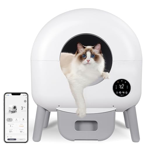 Opetdo 76 l Selbstreinigende Katzentoilette, App-gesteuert, Lufterfrischer, mit Müllbeutel, Weiß, 53 cm x 50 cm x 66.02 cm, für Katzenbesitzer, mehrere Katzen, technik-affin Opetdo 76 l Selbstreinigende Katzentoilette, App-gesteuert, Lufterfrischer, mit Müllbeutel, Weiß, 53 cm x 50 cm x 66.02 cm, für Katzenbesitzer, mehrere Katzen, technik-affin von Opetdo