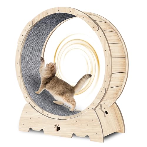 Katzenlaufrad Durchmesser 93cm laufrad Katze Holzfarbe Katzenlaufrad für große Katzen Katzenlaufrad Durchmesser 93cm laufrad Katze Holzfarbe Katzenlaufrad für große Katzen von Opetdo