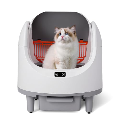 Selbstreinigende Katzentoilette, 68L Katzenklo Selbstreinigend, Geruchsbeseitigung,App-Steuerung,Große Fassungsvermögen, mit Offenem Dachfenster, für Mehrere Katzen Selbstreinigende Katzentoilette, 68L Katzenklo Selbstreinigend, Geruchsbeseitigung,App-Steuerung,Große Fassungsvermögen, mit Offenem Dachfenster, für Mehrere Katzen von Opetdo
