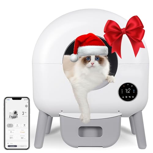 Selbstreinigende Katzentoilette, 76L Katzenklo Selbstreinigend, Katzenklo Elektrisches mit 1 Stück Müllbeutel,Geruchsbeseitigung,App-Steuerung,Große Fassungsvermögen,für Mehrere Katzen Selbstreinigende Katzentoilette, 76L Katzenklo Selbstreinigend, Katzenklo Elektrisches mit 1 Stück Müllbeutel,Geruchsbeseitigung,App-Steuerung,Große Fassungsvermögen,für Mehrere Katzen von Opetdo