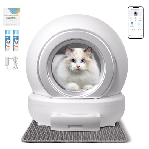 Selbstreinigende Katzentoilette, selbstreinigende Katzentoilette, 65 l + 9 l, automatische Katzentoilette, intelligenter Alarm/Gesundheitsmonitor/Ionen-Lufterfrischer Selbstreinigende Katzentoilette, selbstreinigende Katzentoilette, 65 l + 9 l, automatische Katzentoilette, intelligenter Alarm/Gesundheitsmonitor/Ionen-Lufterfrischer von Opetdo