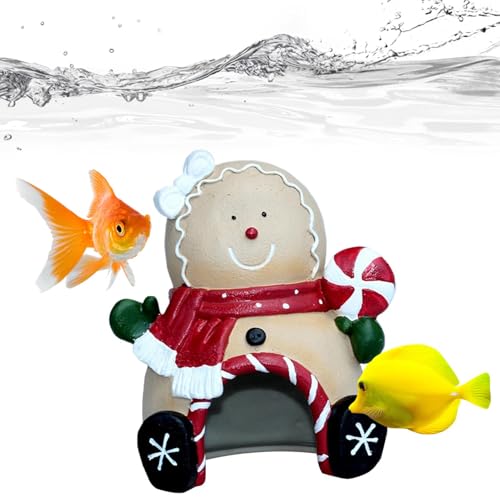 Aquarium Weihnachtsdekoration - Saisonale Dekoration Für Aquarium, Unterwasser-Weihnachtsdekoration, Aquarium Neue Aquarium Landschaft Weihnachtsmann Puppe, von Opilroyn