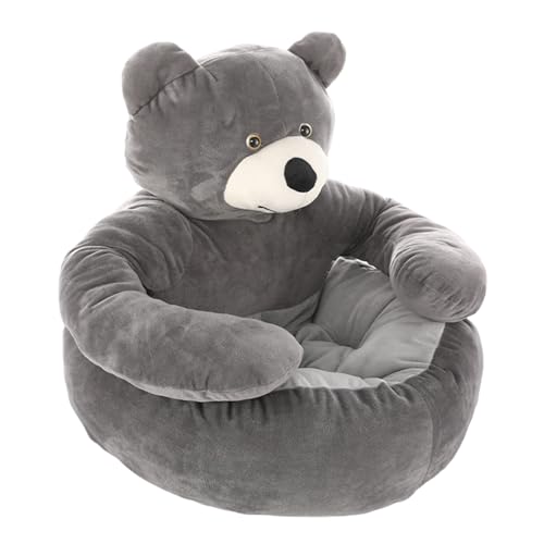 Bear Hug Haustierbett – kurze Plüsch-Katzen-Schlafmatte, Bären-Kuschelbett, niedlicher , Katzen-Schlafmatte, warm, weich, beruhigend, bequeme Matte, gemütliches Hundebett in Bärenform für von Opilroyn