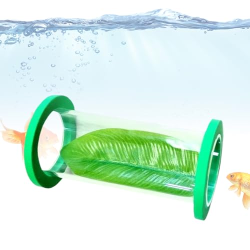 Betta-Fischtunnel – Ruherohr für Betta-Fische mit Blatt, schwimmendes Rohr aus Acryl zur Anreicherung, Versteck, Übung und Erholung von Nano- und Guppys von Opilroyn