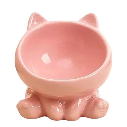 Futternapf für Katzen, erhöhte Futternäpfe für Katzen, niedlich, erhöht, Katzenfutter, gegen Erbrechen, Nackenschutz, abgewinkelte Schale Futternapf für Katzen, erhöhte Futternäpfe für Katzen, niedlich, erhöht, Katzenfutter, gegen Erbrechen, Nackenschutz, abgewinkelte Schale von Opilroyn