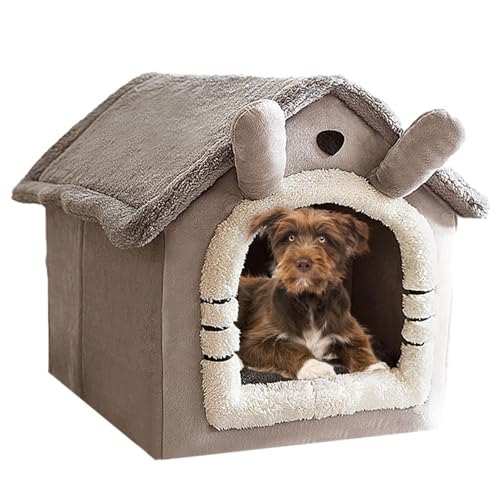 Gemütlicher Indoor-Tierhütte - Isoliertes Hundebett, Indoor-Hundehütte, -Katzenhütte Four Seasons - Abnehmbares Und Waschbares Katzenbett Haustierbedarf von Opilroyn