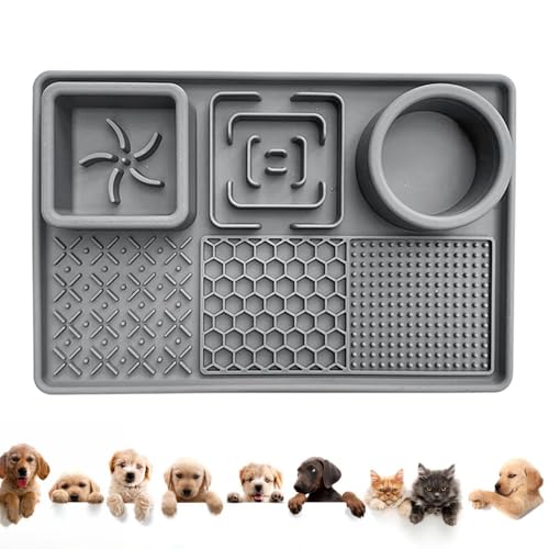 Haustier-Leckenmatte – Leckmatte für Hunde, langsames Futter aus Silikon, Leckmatte für Hunde | Langsames Futtermittel für Hunde mit Design von Opilroyn