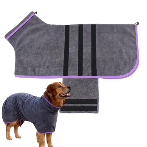 Hundebademantel, Hundemantel, Hundekleidung aus Korallenwolle, die warm halten – weich und gemütlich mit supersaugfähigem Bademantel aus Mikrofaser, um Hunde warm zu halten von Opilroyn