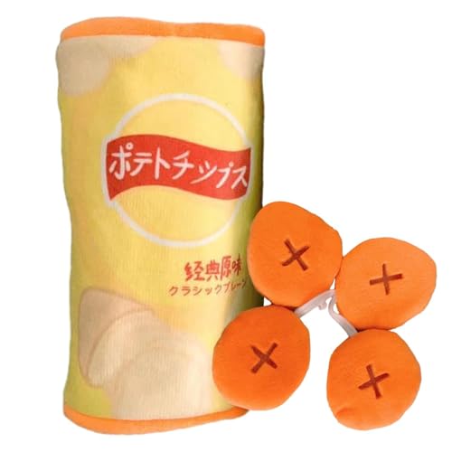 Hundespielzeug, Hundespielzeug, um sie beschäftigt zu halten - Chips Design Spiele für kleine Hunde, Creative Treat Treat Dispensing Dog Plush für Haustiere für drinnen Langeweile und Stimol Hundespielzeug, Hundespielzeug, um sie beschäftigt zu halten - Chips Design Spiele für kleine Hunde, Creative Treat Treat Dispensing Dog Plush für Haustiere für drinnen Langeweile und Stimol von Opilroyn