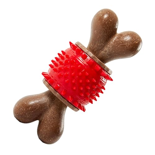 Hundespielzeug aus Knochen, Kauspielzeug aus spitzem Knochen, Kauspielzeug für Hunde, Spikey – Kauspielzeug für Zahnen, robuste Zahnbürste, Reinigungsbürste für die Zähne Hundespielzeug aus Knochen, Kauspielzeug aus spitzem Knochen, Kauspielzeug für Hunde, Spikey – Kauspielzeug für Zahnen, robuste Zahnbürste, Reinigungsbürste für die Zähne von Opilroyn