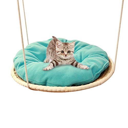 Katzenschaukel Hängematte - Stroh Katzenschaukel Hängende Katzenschaukel | Handgeflochtene Hängesessel für Katzen Boho mit, Einfaches Haustierzubehör Katzenschaukel Hängematte - Stroh Katzenschaukel Hängende Katzenschaukel | Handgeflochtene Hängesessel für Katzen Boho mit, Einfaches Haustierzubehör von Opilroyn