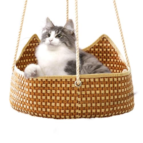 Katzenschlafkorb - Katzenhängematten Für Den Innenbereich, Katzenruhehängematten | Kühlende Katzennest-Hängematte, Gemütliches, Atmungsaktives Katzenbett, Platzsparender Katzenkorb Zum Schlafen Katzenschlafkorb - Katzenhängematten Für Den Innenbereich, Katzenruhehängematten | Kühlende Katzennest-Hängematte, Gemütliches, Atmungsaktives Katzenbett, Platzsparender Katzenkorb Zum Schlafen von Opilroyn