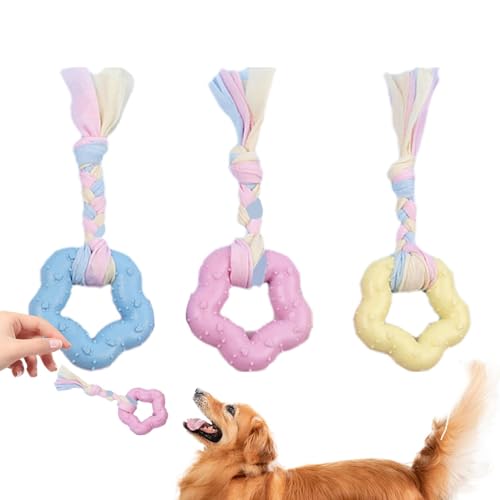 Kauspielzeug für Welpen, Kauspielzeug für Welpen – 3 Stück Kauspielzeug für Hunde für Welpen | Interaktiver Beißring für Welpen, Zahnreinigungsspielzeug für Hunde Kauspielzeug für Welpen, Kauspielzeug für Welpen – 3 Stück Kauspielzeug für Hunde für Welpen | Interaktiver Beißring für Welpen, Zahnreinigungsspielzeug für Hunde von Opilroyn