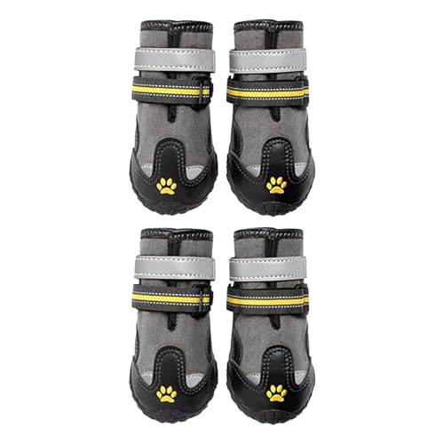 Opilroyn 4 x rutschfeste Schuhe, wasserdichte Hundestiefel, für kleine, mittelgroße und große Hunde, Welpen, Pfotenschutz, einfache Hundeschuhe für Camping, Laufen Opilroyn 4 x rutschfeste Schuhe, wasserdichte Hundestiefel, für kleine, mittelgroße und große Hunde, Welpen, Pfotenschutz, einfache Hundeschuhe für Camping, Laufen von Opilroyn